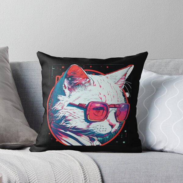 Item preview, Cyberpunk neon cat #6 designed and sold by PhiloSophyEye.
