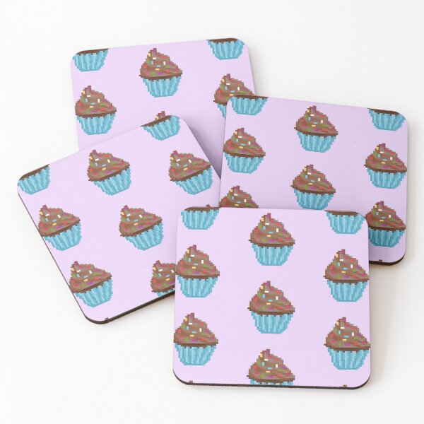 Item preview, Retro Pixel Chocolate Sprinkles Frosted Cupcakes designed and sold by 8BitTrip.