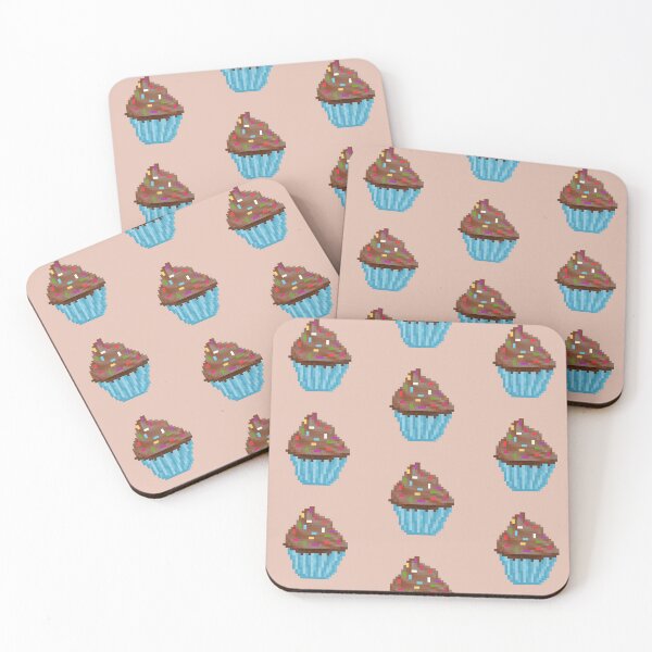Item preview, Retro Pixel Chocolate Sprinkles Frosted Cupcakes designed and sold by 8BitTrip.