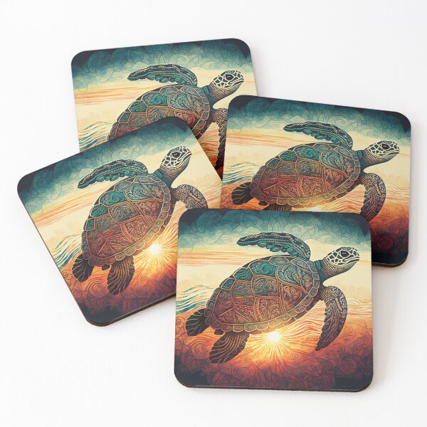 Item preview, tribal sea turtle designed and sold by printiesart.