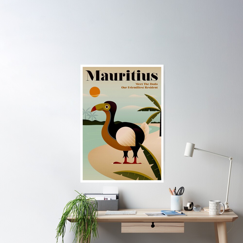 MAURITIUS; Vintage Travel and Tourism Print Poster