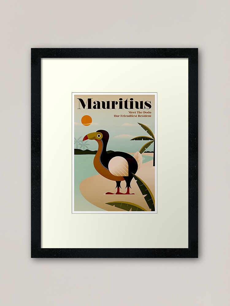Thumbnail 2 of 7, Framed Art Print, MAURITIUS; Vintage Travel and Tourism Print designed and sold by posterbobs.