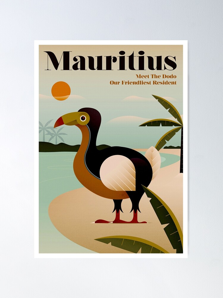Alternate view of MAURITIUS; Vintage Travel and Tourism Print Poster