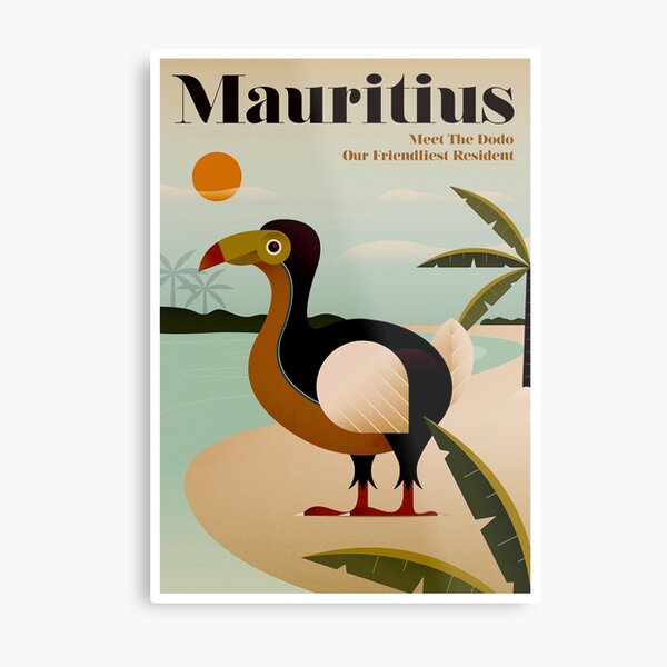 MAURITIUS; Vintage Travel and Tourism Print Metal Print