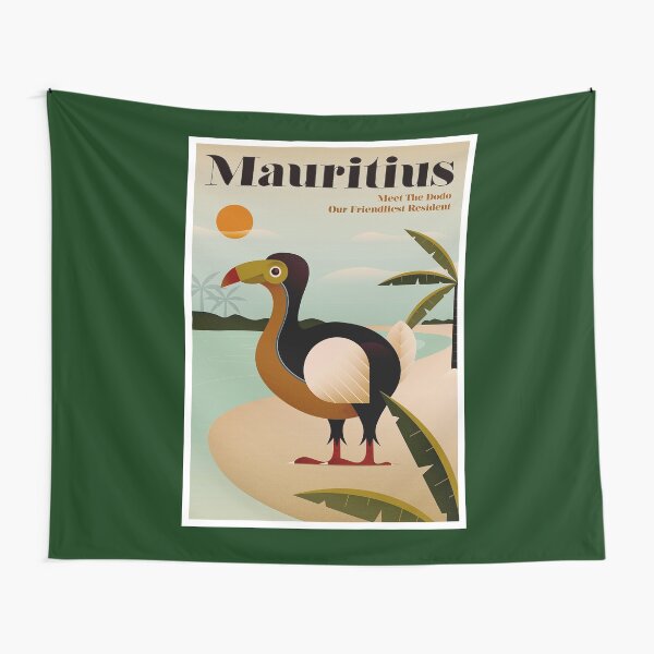 MAURITIUS; Vintage Travel and Tourism Print Tapestry