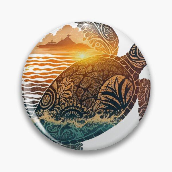 Item preview, tribal sea turtle designed and sold by printiesart.