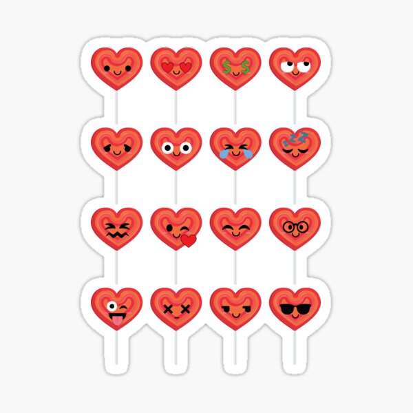 Lollipop Heart Emoji   Sticker