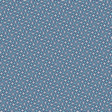 Artwork thumbnail, Dark blue and white crosses by Petits Pixels