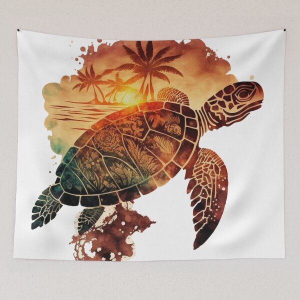 Item preview, tribal sea turtle designed and sold by printiesart.