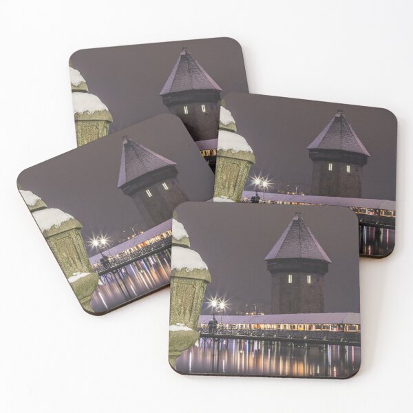 Item preview, Winter picture of the Chapel Bridge in Lucerne designed and sold by rogerhphoto.