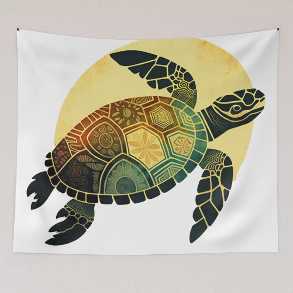 Item preview, tribal sea turtle designed and sold by printiesart.