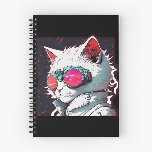 Item preview, Cyberpunk neon cat #7 designed and sold by PhiloSophyEye.