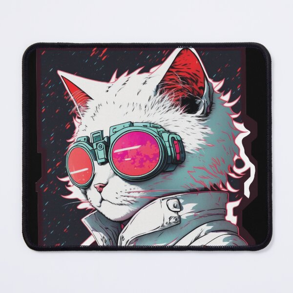 Item preview, Cyberpunk neon cat #7 designed and sold by PhiloSophyEye.