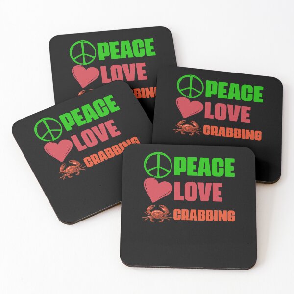 Item preview, Peace Love Awesome Crabbing Catching Crabs A Crab Fisherman designed and sold by Nessshirts.