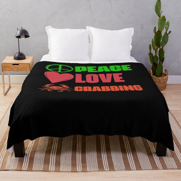 Item preview, Peace Love Awesome Crabbing Catching Crabs A Crab Fisherman designed and sold by Nessshirts.