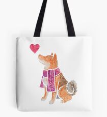 Aquarell Shiba Inu Tote Bag