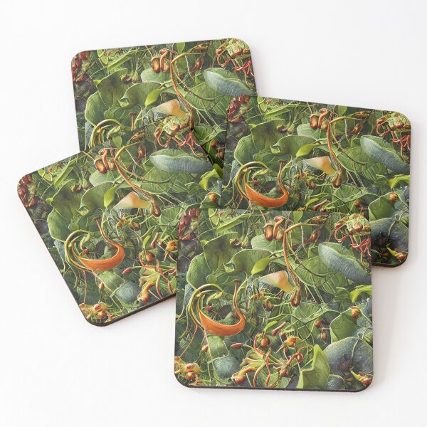 Item preview, Vintage Carnivorous Plant Botanical Illustration Seamless Pattern designed and sold by InkspirationGraphics.