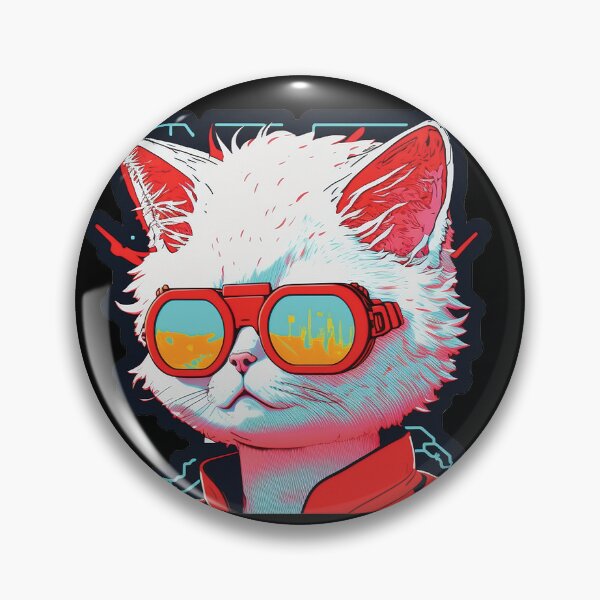 Item preview, Cyberpunk neon cat #8 designed and sold by PhiloSophyEye.