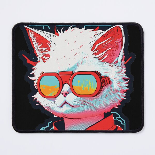 Item preview, Cyberpunk neon cat #8 designed and sold by PhiloSophyEye.