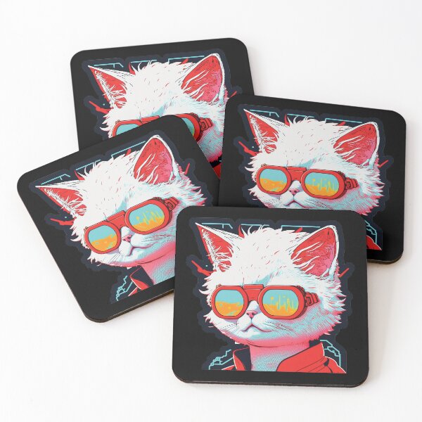 Item preview, Cyberpunk neon cat #8 designed and sold by PhiloSophyEye.