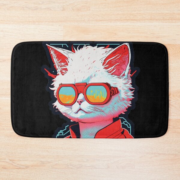 Item preview, Cyberpunk neon cat #8 designed and sold by PhiloSophyEye.