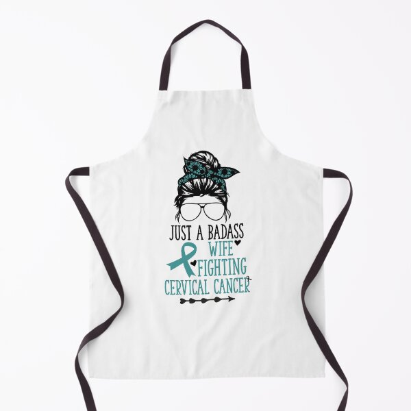 Item preview, Just a Badass Wife Fighting Cervical Cancer Cervical Cancer designed and sold by Sven 7 ⭐⭐⭐⭐⭐.