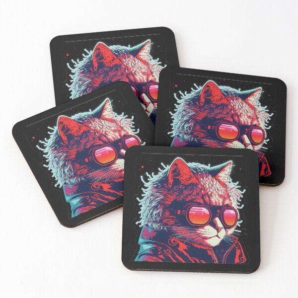 Item preview, Cyberpunk neon cat #9 designed and sold by PhiloSophyEye.