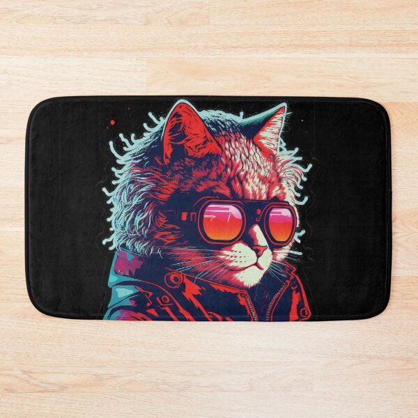 Item preview, Cyberpunk neon cat #9 designed and sold by PhiloSophyEye.