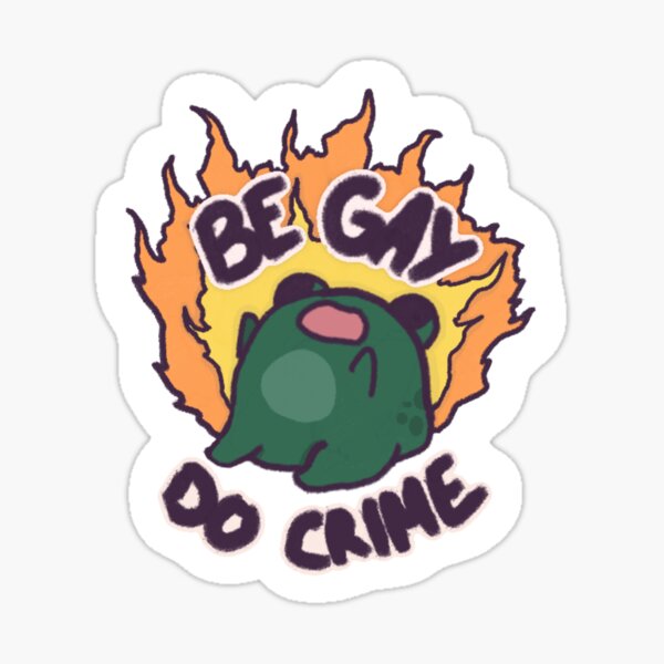 Item preview, Lgbt cute chaotic frog sticker designed and sold by keikei333.