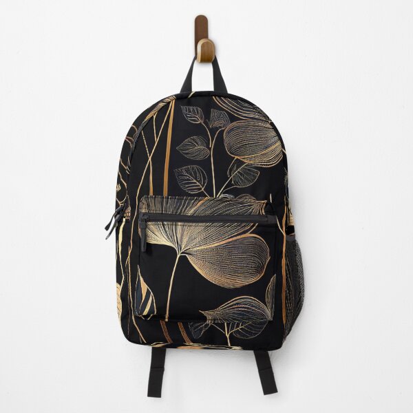 Item preview, "Cecilia" - Luxury Flowers Abstract Pattern in Gold, Silver, Black designed and sold by HiArtify ❤️.