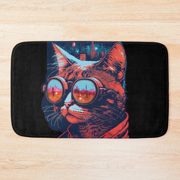 Item preview, Cyberpunk neon cat #10 designed and sold by PhiloSophyEye.