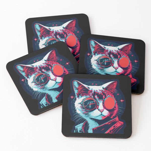 Item preview, Cyberpunk neon cat #11 designed and sold by PhiloSophyEye.