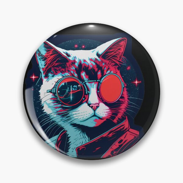 Item preview, Cyberpunk neon cat #11 designed and sold by PhiloSophyEye.