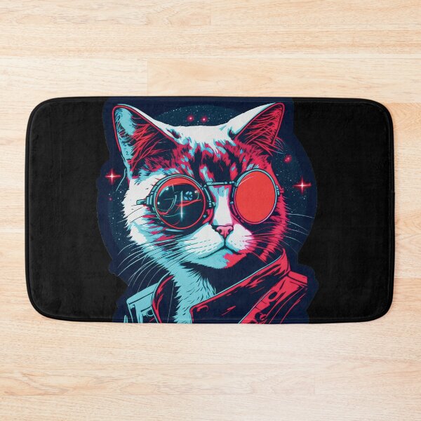 Item preview, Cyberpunk neon cat #11 designed and sold by PhiloSophyEye.