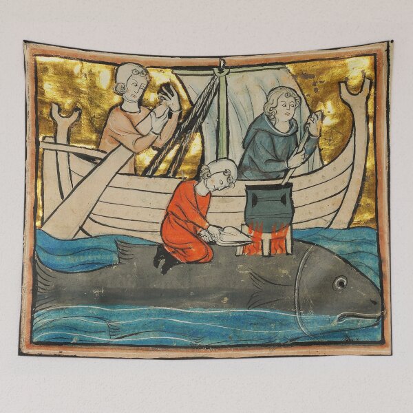 Item preview, WHALE HUNTERS ON WHALING VESSEL Fisherman on The Whail  Medieval Miniature designed and sold by BulganLumini.