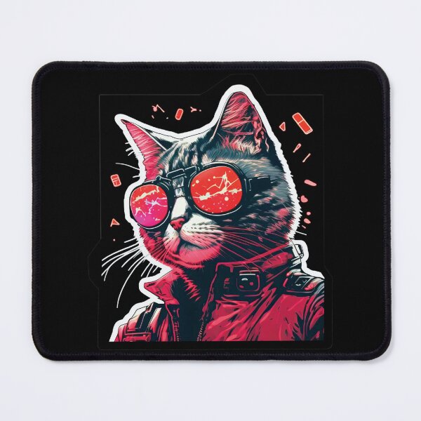 Item preview, Cyberpunk neon cat #12 designed and sold by PhiloSophyEye.