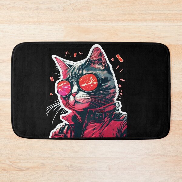 Item preview, Cyberpunk neon cat #12 designed and sold by PhiloSophyEye.