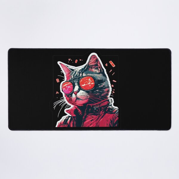 Item preview, Cyberpunk neon cat #12 designed and sold by PhiloSophyEye.