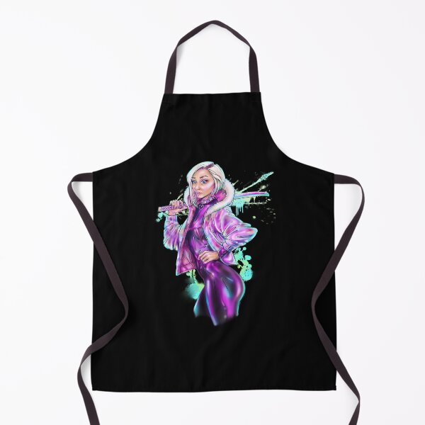 Item preview, Cyberpunk Samurai Girl - Purple - Holographic Style - Splatter Background Motif designed and sold by SubQtaneousArt.