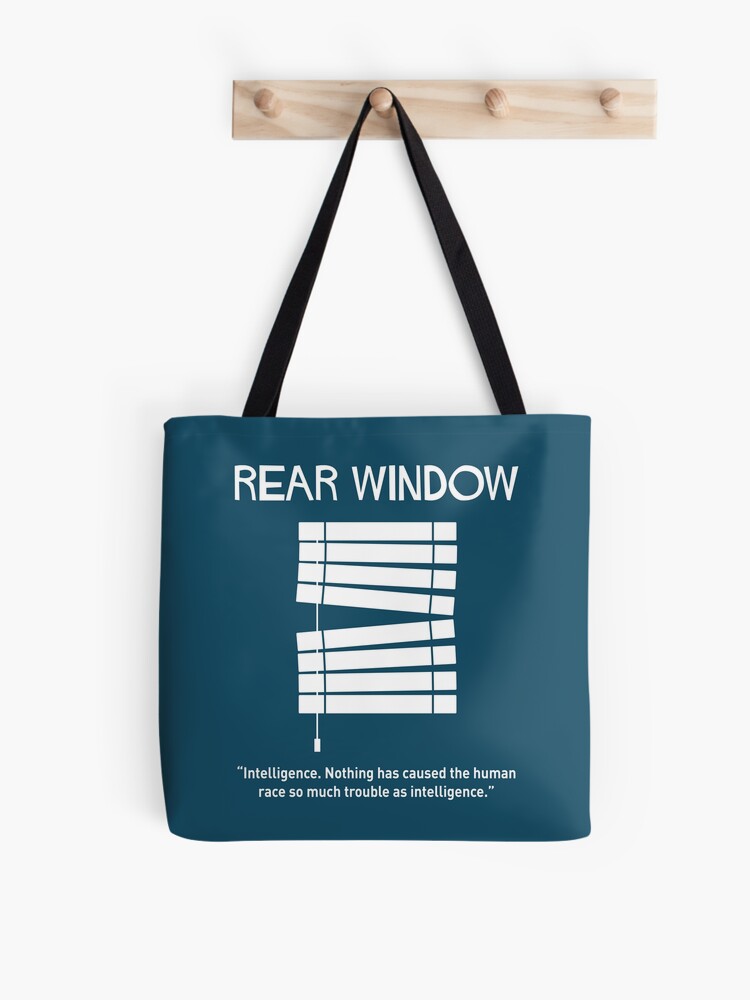 Rear window by Alfred Hitchcock with James Stewart, Grace Kelly, 1954.  American mystery suspense classic cinema movie art quote | Tote Bag