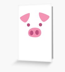 Pig Face Greeting Card