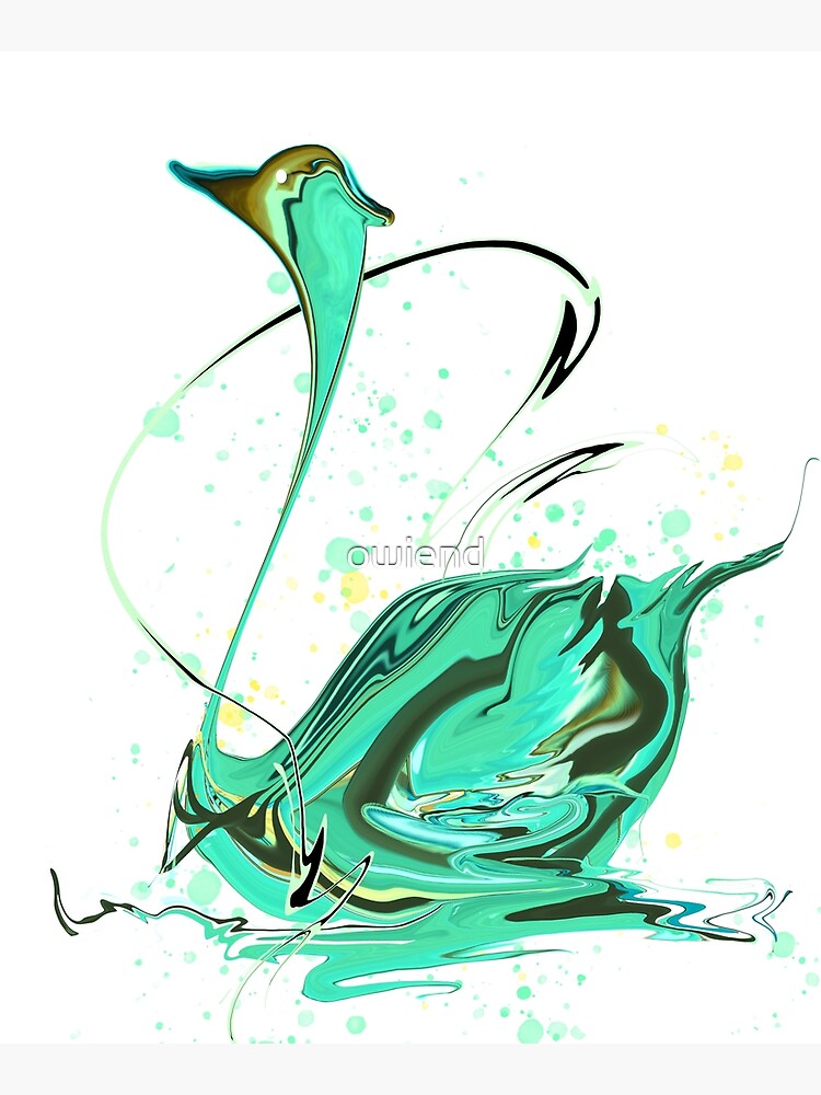 Duckling. Aquamarine - abstract flow shapes by owiend