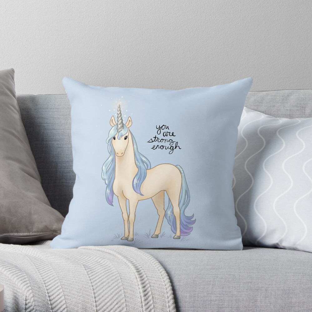 unicorn throw pillow