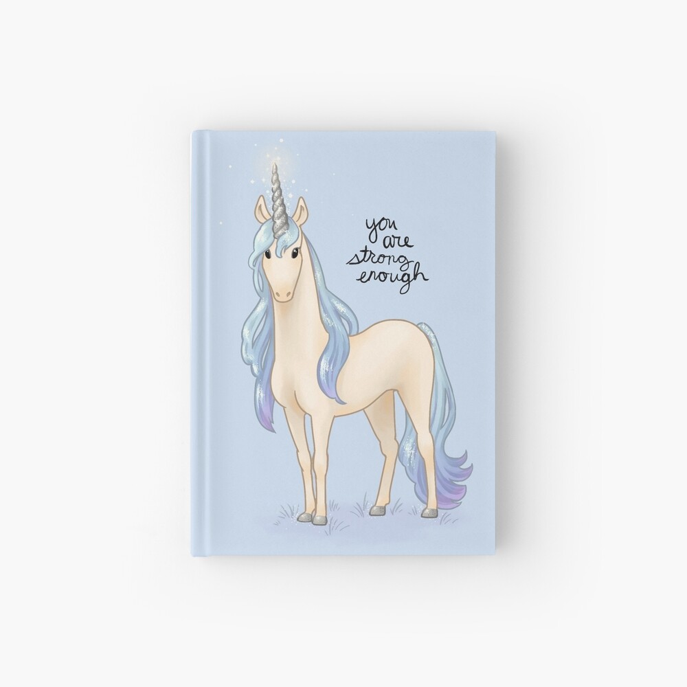 "You Are Strong Enough" Unicorn Hardcover Journal
