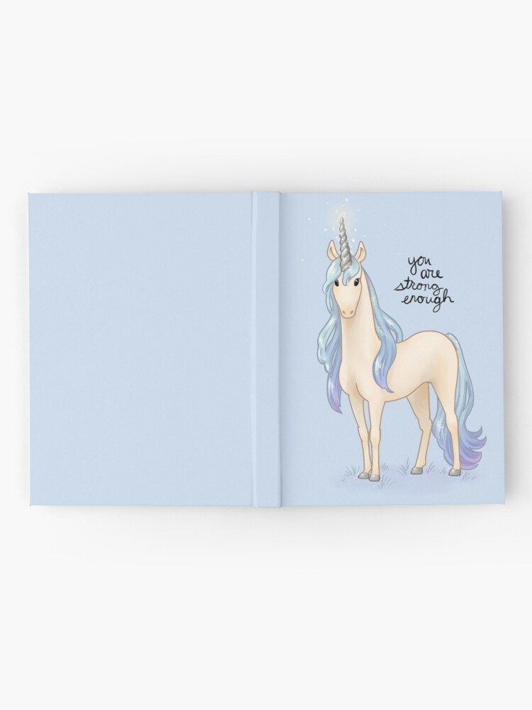 Alternate view of "You Are Strong Enough" Unicorn Hardcover Journal