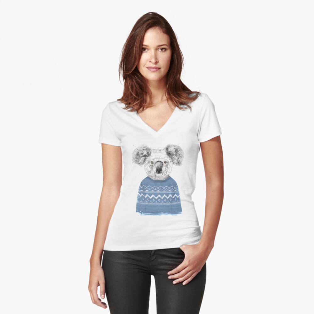 Aperçu de l'œuvre T-shirt moulant col V créée et vendue par soltib.