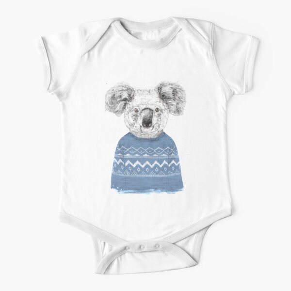 Winter koala Short Sleeve Baby One-Piece