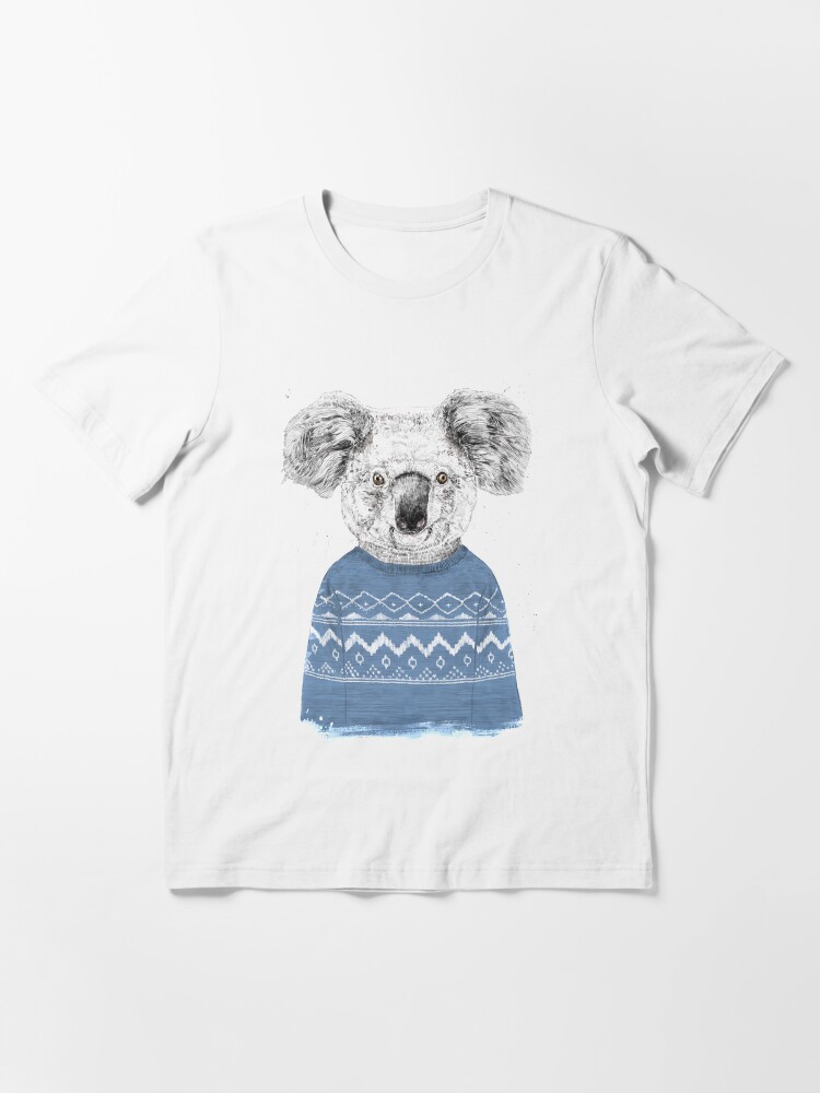 Aperçu 3 sur 7. T-shirt essentiel avec l'œuvre Koala d'hiver créée et vendue par soltib.