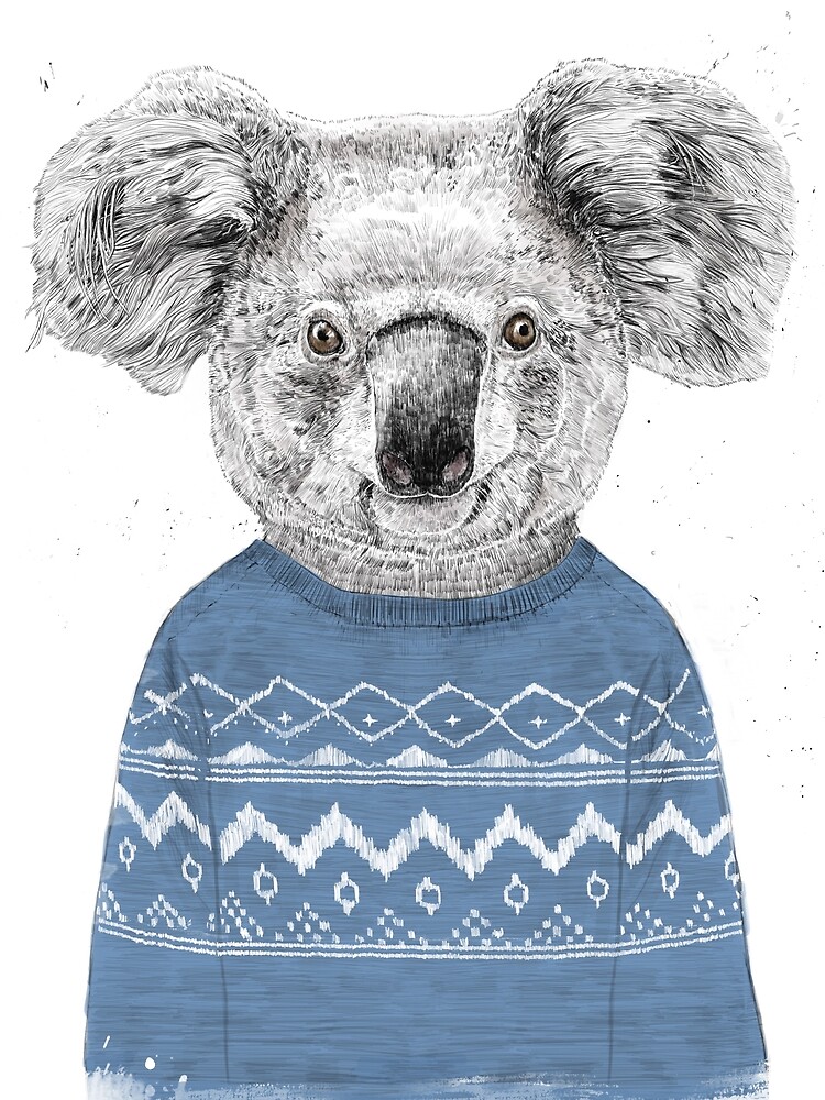 Aperçu 5 sur 5. T-shirt graphique avec l'œuvre Koala d'hiver créée et vendue par soltib.