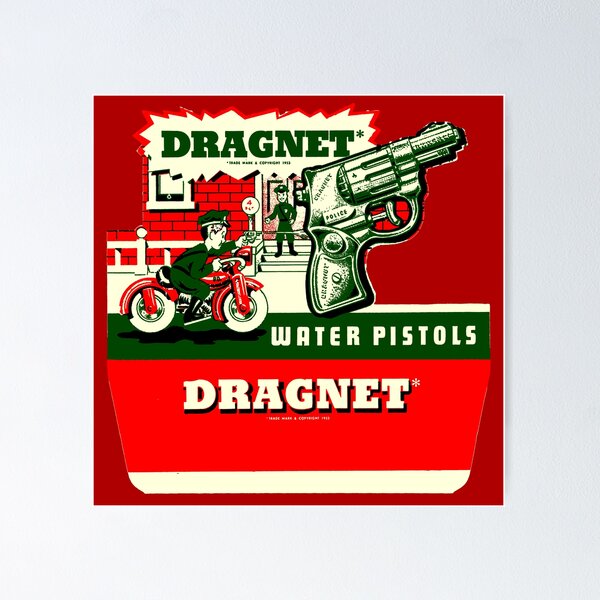 Item preview, 1950s WATER PISTOL PACKAGING designed and sold by ThrowbackAds.